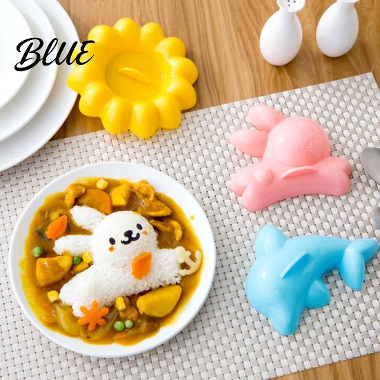 Bento Decoration Kit 4PCS Cute Rice Ball Molds Rabbits Dolphins Flowers And Long Shape Seaweed Embossing Machine Portable Food Grade PP Sushi Maker