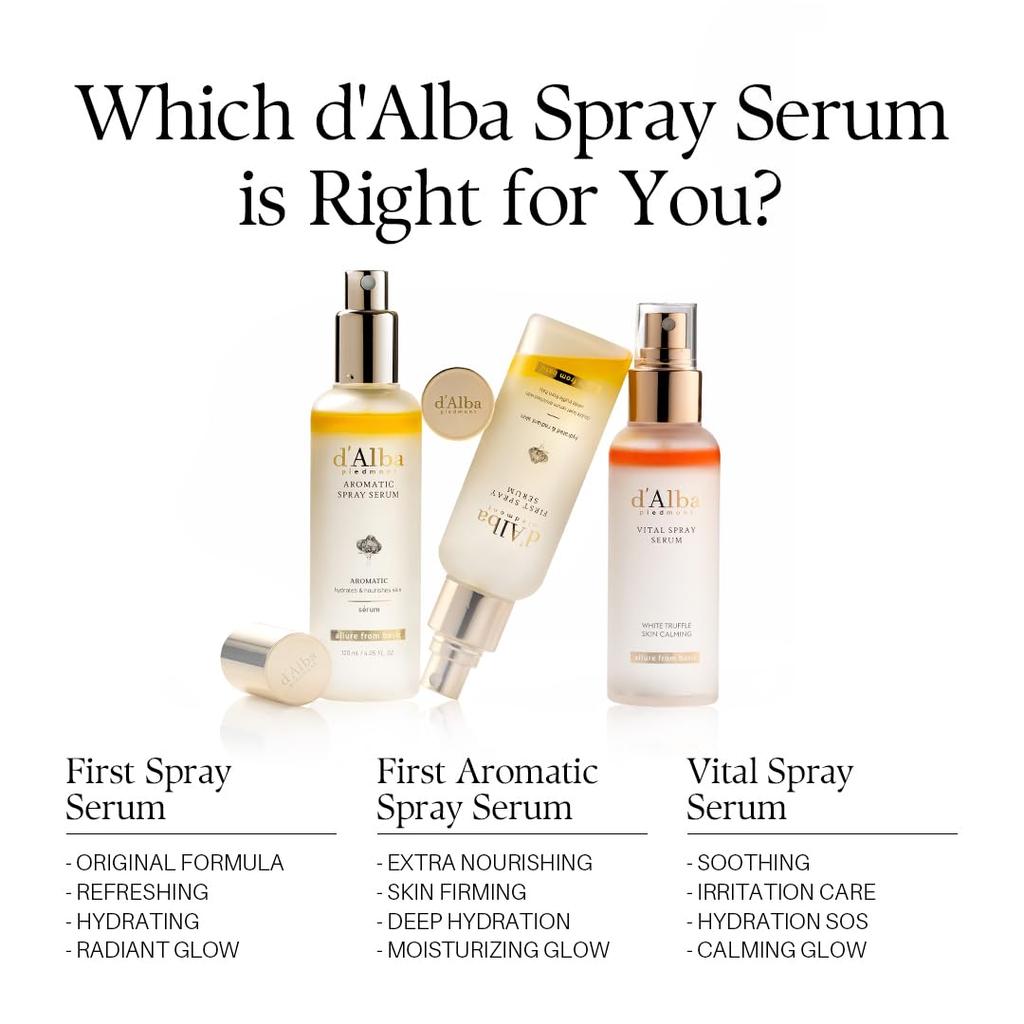 d'Alba (Set) Piedmont Italian White Truffle First Spray Serum 50ml + Lip Balm