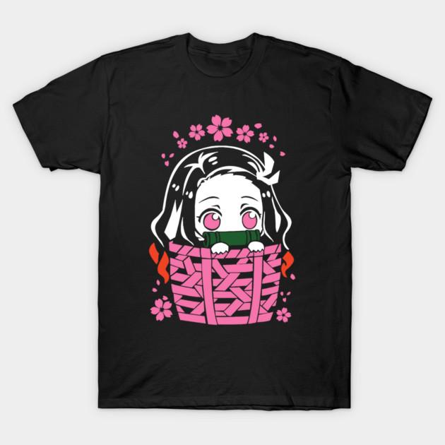 Asian Size Cotton Unisex Tshirt Print T-shirt Demon Slayer Nezuko Kamado T-shirt No-Cut Print Regular Fit