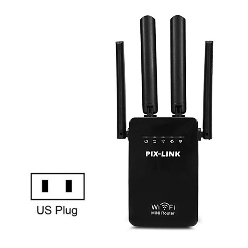 

Pix-Link Wr09Q Wireless Wifi Repeater Router 300Mbps Network Signal Booster Amplifier Iieee802.11 B /G/N Wi Fi Range Extender as the picture