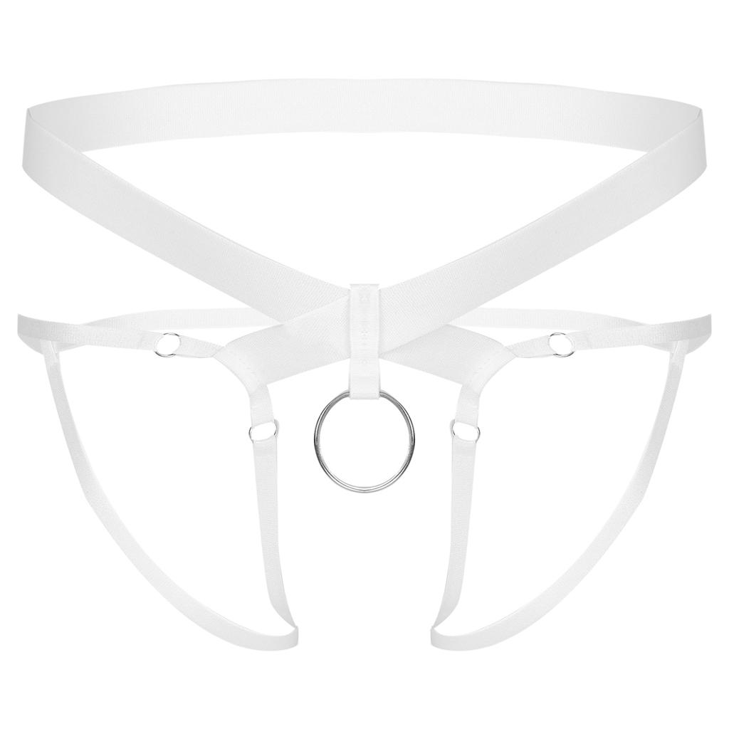 Men Hollow Out Strappy Thongs O Ring G-string Low Rise T-back Underwear
