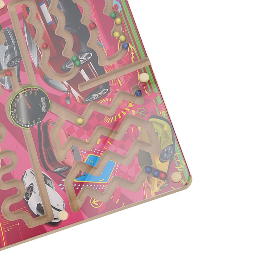 Magnetic Maze Game Puzzle Board Games Children Kid Toddler Educational Wooden Toy