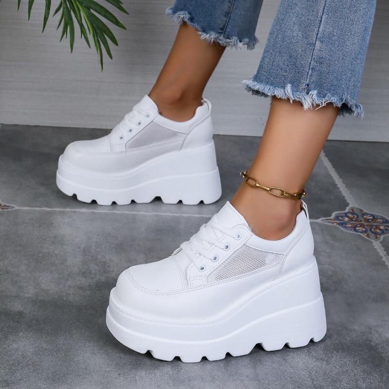 Damen Chunky Sneaker Rosa Damenschuhe Outdoor Skateboard Schuhe Sommer Komfort Schnürschuhe Damen Sneaker Keilabsatz Damen Schuhe