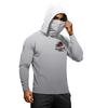 Men’s Long Sleeve Hooded Sun T Shirt with Tree Print Lightweight 50 Plus Quick Dry Athletic Top for Outdoor Sports