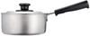 Pearl Metal One Hand Pot 16cm with Pot Lid IH Compatible Stainless Steel Made in Japan Made in Japan Silver HB-1882