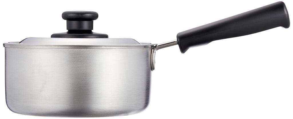 Pearl Metal One Hand Pot 16cm with Pot Lid IH Compatible Stainless Steel Made in Japan Made in Japan Silver HB-1882