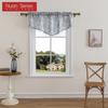 1PC Nuan Series Vintage Luxury Bead String Decorative Valance Jacquard Short Window Valance for Living Room Bedroom Home Decor