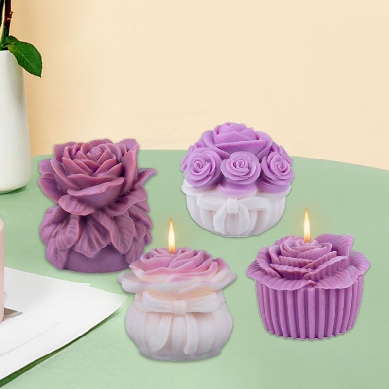 Silicone Molds Flowers Candle Molds Epoxy Resin Molds Craft Molds Handmade Castings Molds Plasters Molds