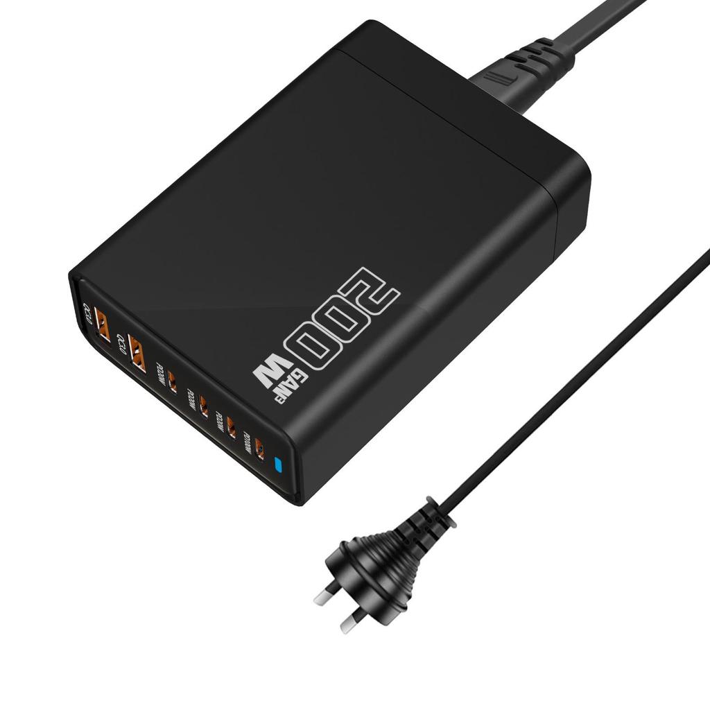 200W GaN Multi-Port Charger, 100W PD Fast Charging for DJI Drones, Universal Multi-Function Fast Charge Adapter.