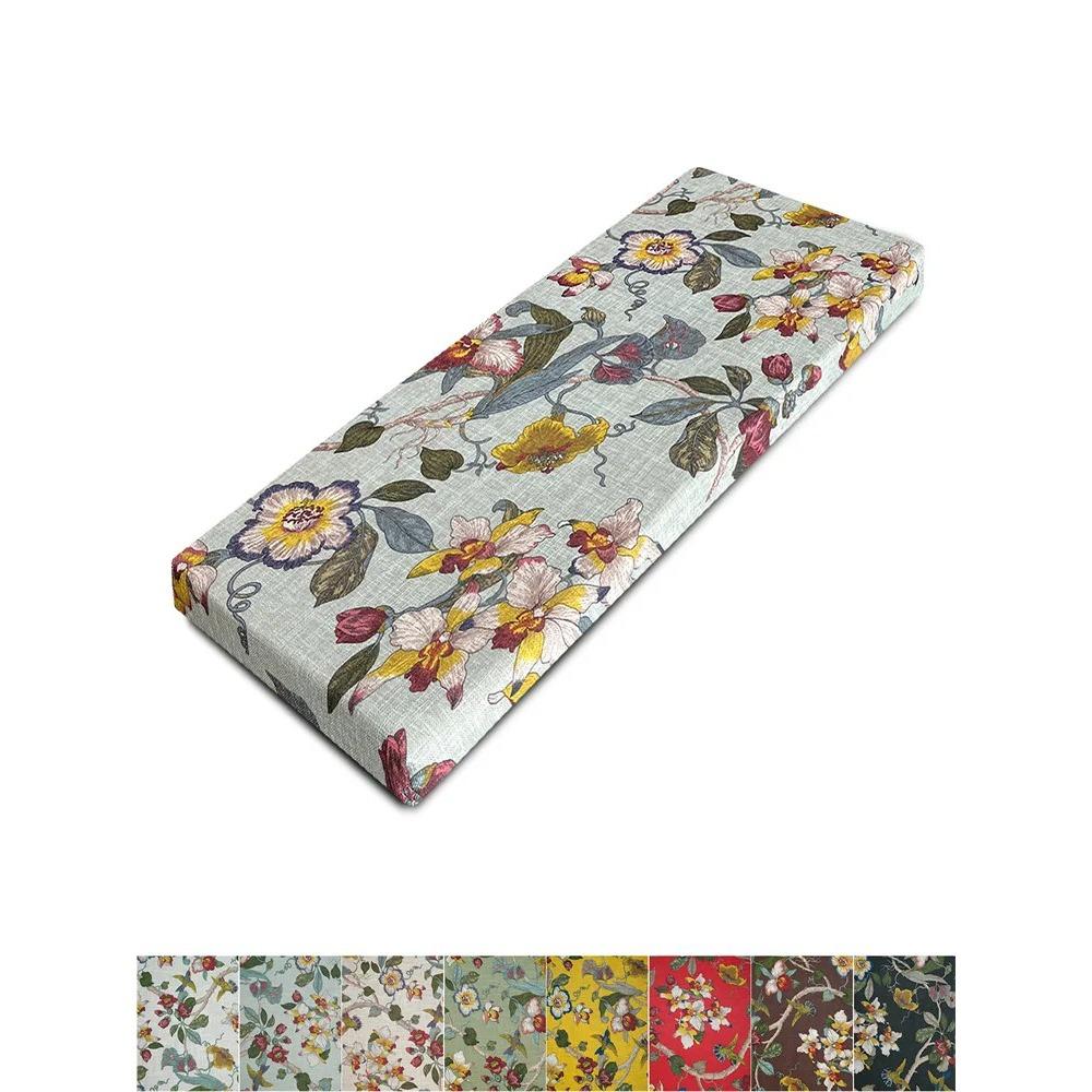 Custom Linen Long Bench Cushions Chair Sofa Seat Bay Window Pads Long Mattress Indoor/Outdoor Decorative Garden Bench Pillows