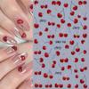 1pc 3D Super Cute Juicy Cherry Nail Art Stickers, DIY Fruit Nail Stickers, Self-Adhesive, DIY Nail Decor, Nail Accessories