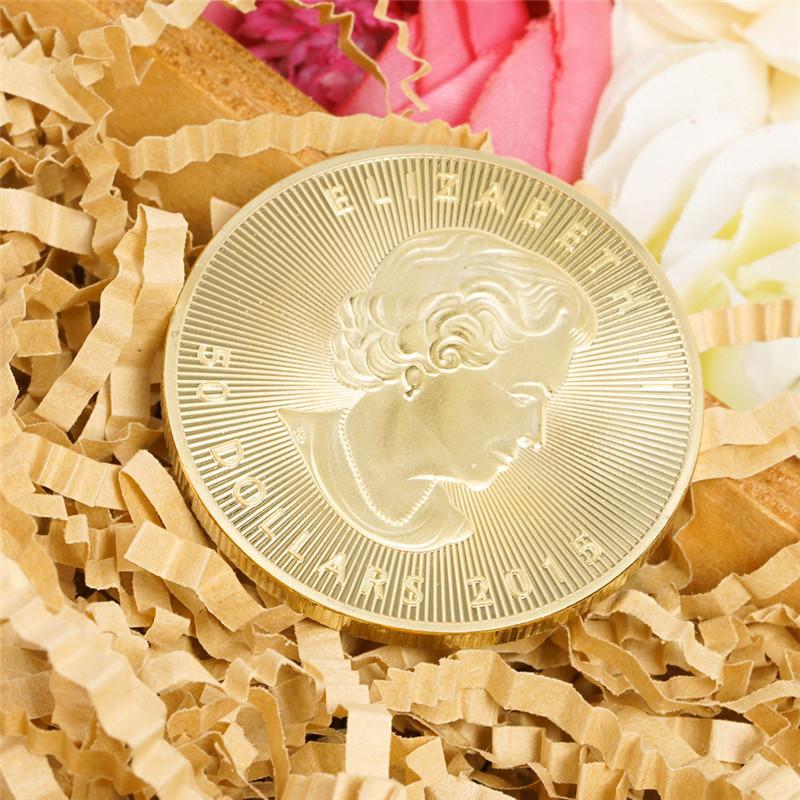 Moneta d'Oro Foglia d'Acero Canadese, 2015, 2020, 2021, 2023, Moneta Commemorativa Foglia d'Acero, Moneta della Regina del Commonwealth, Moneta Commemorativa per il Commercio Estero