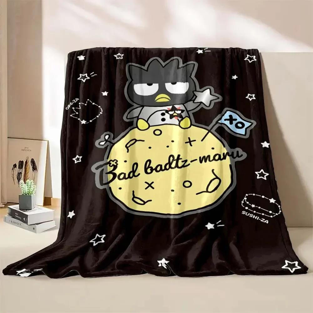 

Одеяло Bad Badtz Maru черное 4 сезона мягкий пушистый плед размер кинг для взрослых диван кровать покрывало дорожный плед подарок# 75X95CM серый