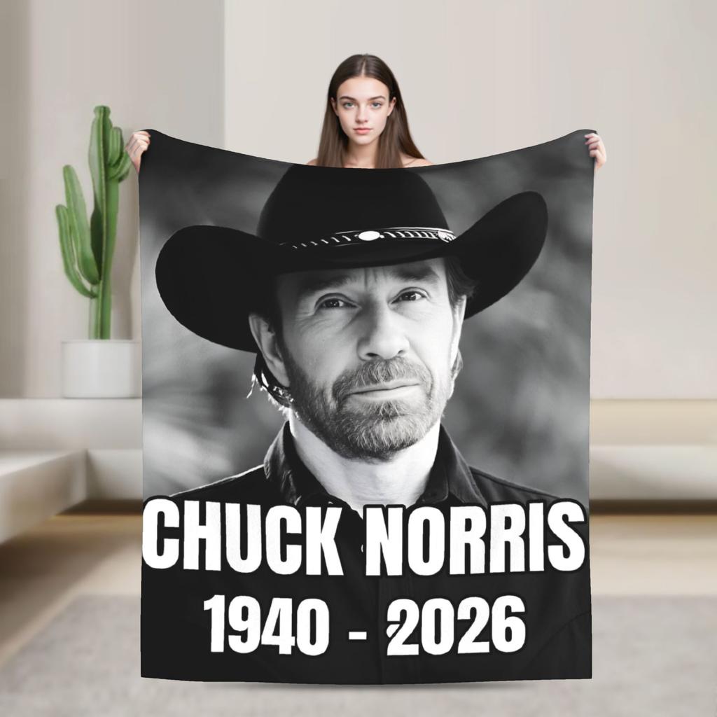 Chuck norris Poster Blankets Quality Warm Soft Bedding Throws Autumn Picnic Couch Bed Trend Bedspread