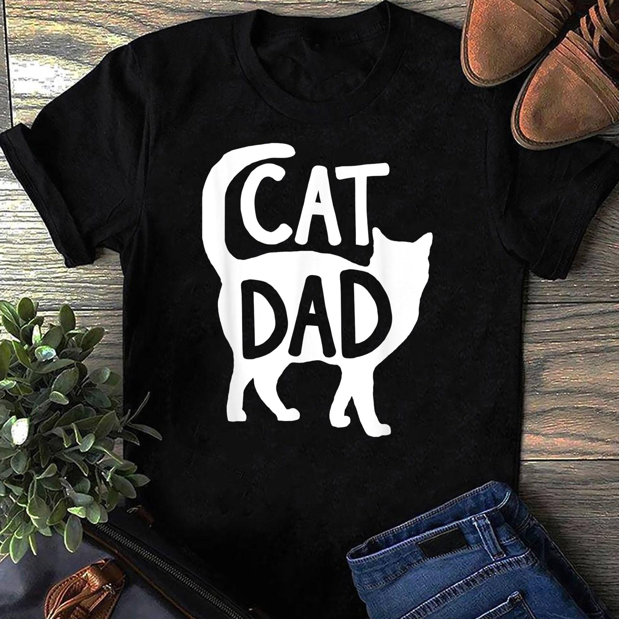 Best Cat Dad Fathers Day Men Kitty Daddy Papa Women T Shirts S чёрный