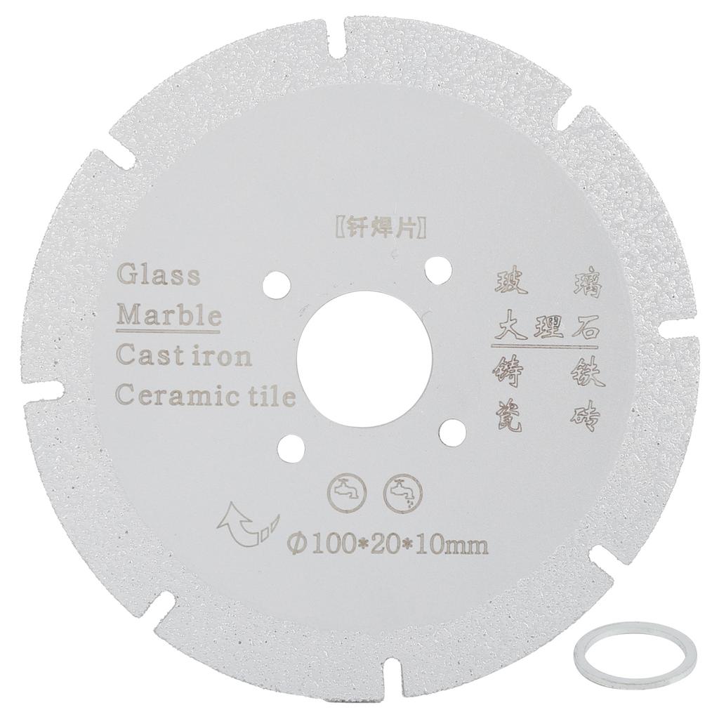 Brazed Saw Blade Marble Cutting Disc Polishing Grinding Wheel Hardware Tools Silver