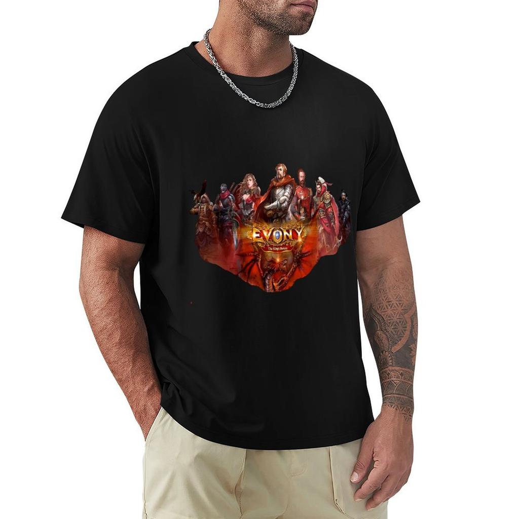 Evony 1 T-Shirt Große Größe Lässiges Kurzarm-Oberteil