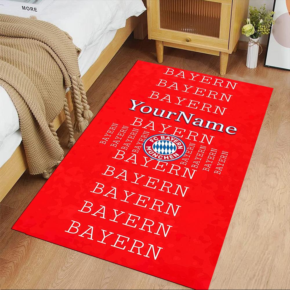 Bayern Munich Customized Name Area Rug Suitable for Living Rooms Study room Playrooms Entryway Anti-slip Rug Decorate Offices Gift for Festivals