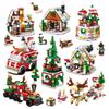 Kids Christmas Gift Micro Building Block Toys Children Santa Claus Reindeer Puzzle Assembling Bricks Table Decor Toys For Boys