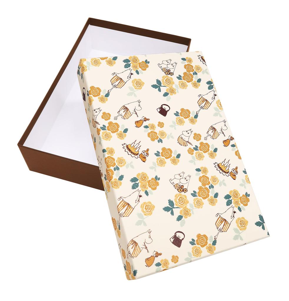 Indigo Moomin Gift Box with Rose Pattern and Yellow Design (MB013)