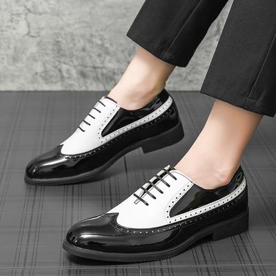 Brand New Size 38~48 Men Shoes Handmade Brogue Paty Wedding Leather Shoes Men High Quality Leather Oxfords Business Formal Shoes