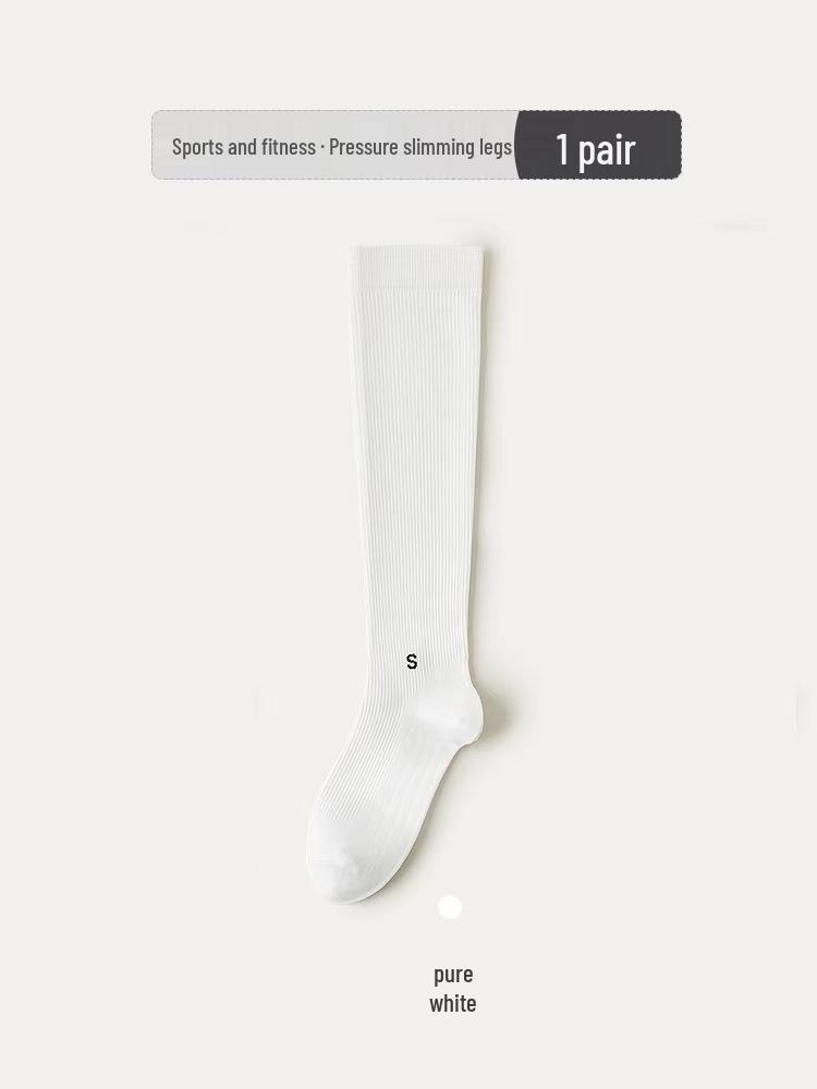 Women's Non-Slip Compression Calf Socks for Running, Skipping, Yoga, and Fitness