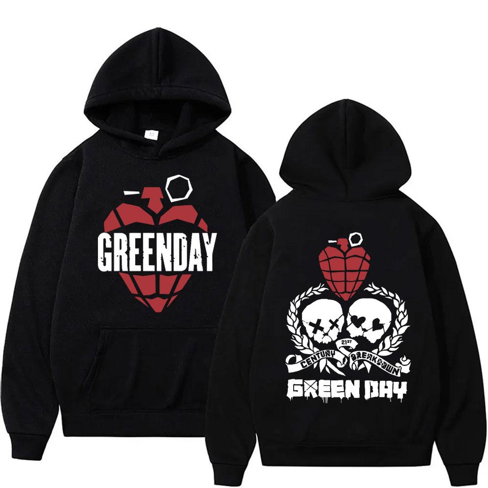 Limited Punk Band Green Day Hoodie Men Gothic Rock Oversized Sweatshirt Male Hip Hop Casual Hoodies Classic Vintage Streetwear