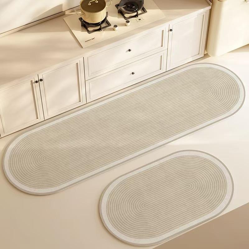Wabi Sand Wind Kitchen Floor Mat Diatom Mud Floor Mat Water Absorption Oil Absorption Quick Drying Non-slip Mat