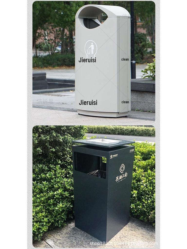 Stainless Steel Outdoor Trash Bin for Hotels, Parks, and Malls