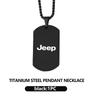 For Jeep Minimalist Titanium Steel Pendant Stainless Steel Non Fade Necklace Cherokee Wrangler JK Gladiator Compass Renegade AKP1