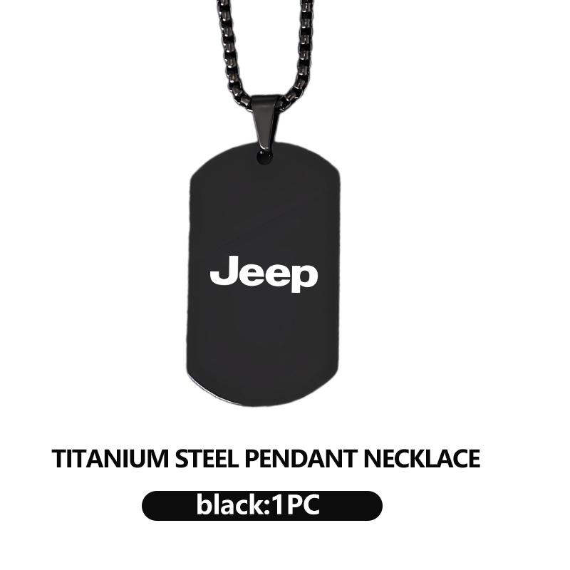 For Jeep Minimalist Titanium Steel Pendant Stainless Steel Non Fade Necklace Cherokee Wrangler JK Gladiator Compass Renegade AKP1