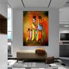 Abstract Art, Color Painting On Canvas, African Women and Children, Canvas, Painting, Interior Decoration In Scandinavian Style