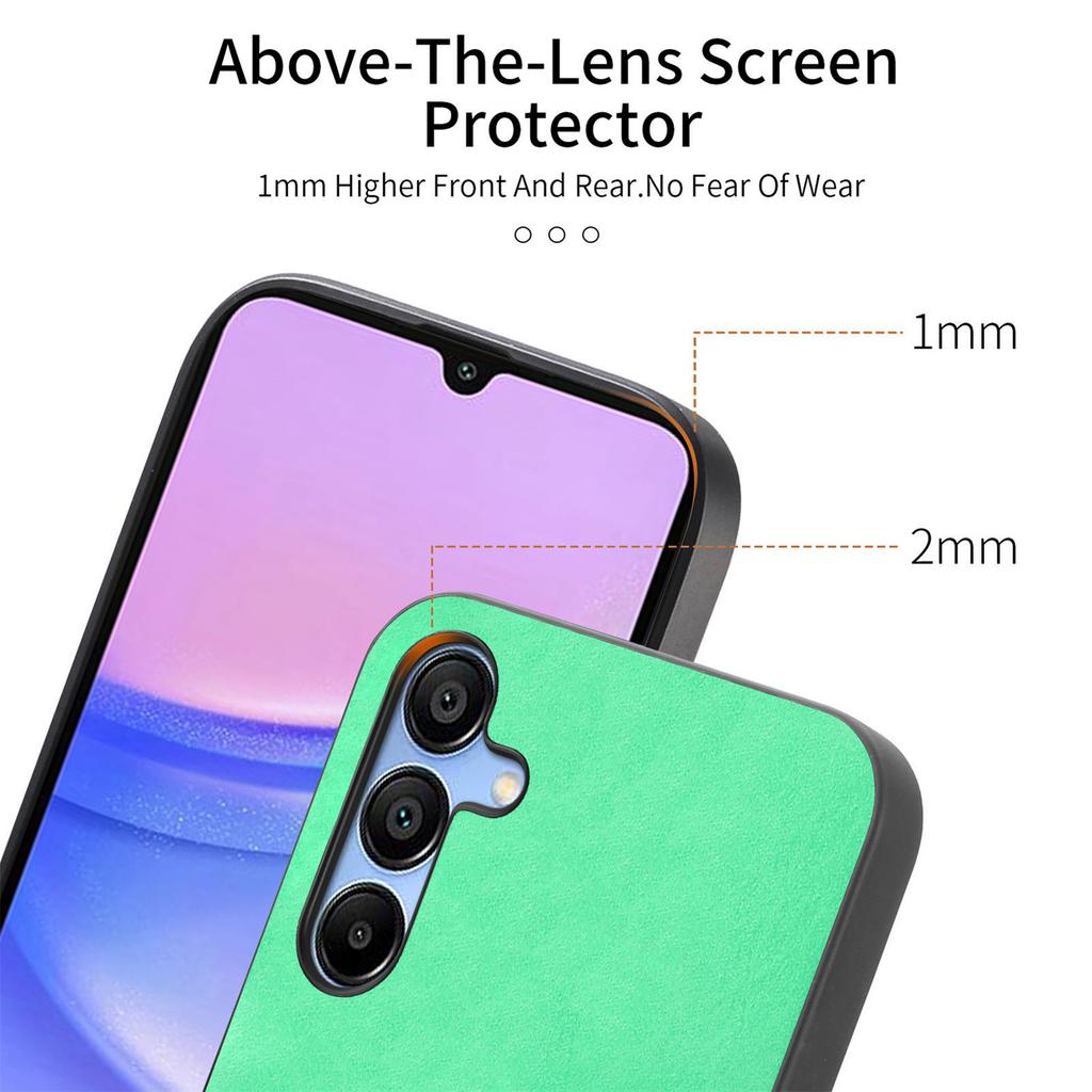 For Samsung Galaxy A15 4G/A15 5G Leather Back Case Compatible with MagSafe Skin-Touch Phone Cover