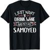 Samojede T-Shirt für Weinliebhaber & Hundebesitzer T-Shirt
