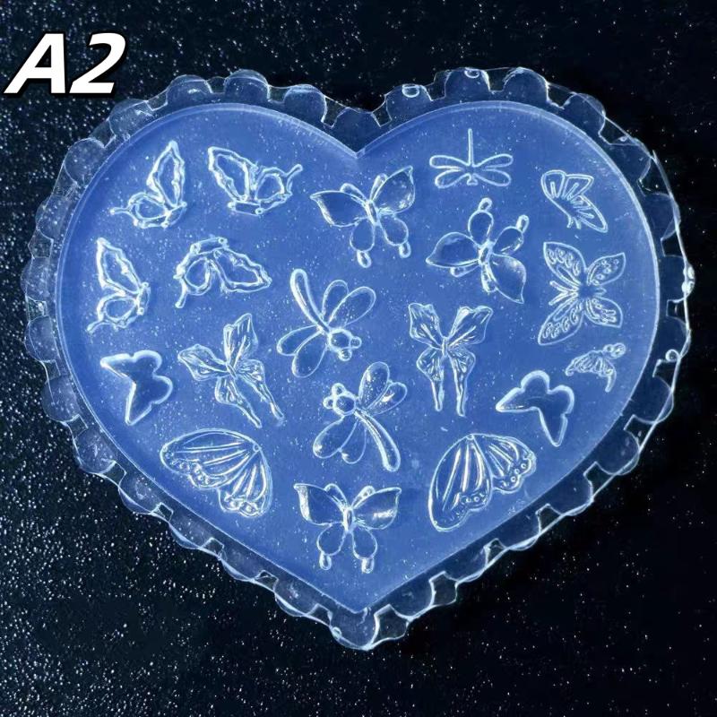 1ks Řetízek Ledový květ Motýl 3D Akrylová forma Ozdoby na nehty DIY Design Silikonová forma na nehty