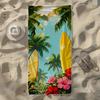 Retro Tropical Beach & Surfing Beach Towel,Soft Quick-Drying, Perfect For Portable Outdoor Travel, Camping And Summer Beach