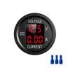 DC 5-48V Bil Motorsykkel Voltmeter Amperemeter Mini Digital Vanntett LED Panel Tester Display Rund Volt Måler for 12V Lastebil