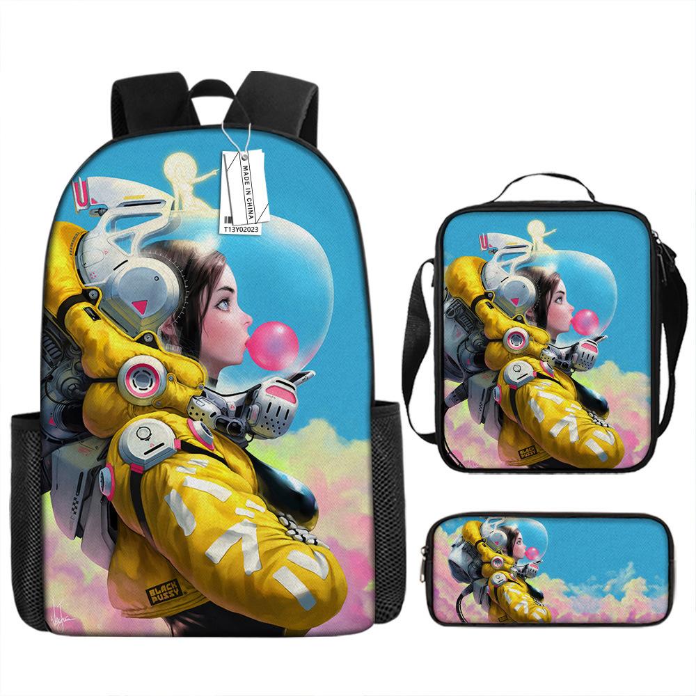 New astronaut schoolbag, boys, primary school students, grades 3 to 6, handsome and lightweight, junior high school students, backpack, large capacity