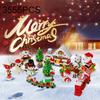 Non-Toxic 3555Pcs Christmas Theme Building Blocks Set Santa Claus Snowman Snow House Elk Christmas Tree Bricks Toys Gift For Children