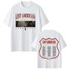 Unisex Damskie Hip Hopowe Modne Koszulki z Krótkim Rękawem Koszulki z Trasy MGK Lost Americana Tour 2026 Letnie Codzienne Bawełniane Koszulki Streetwear