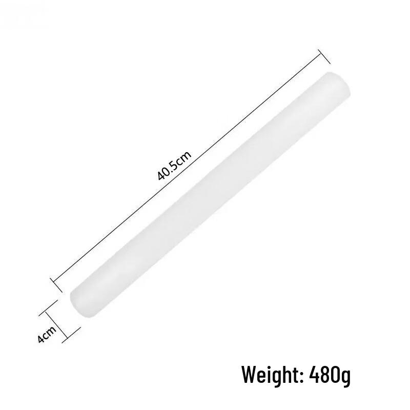 Ru Han 50cm White PP and Silicone Rolling Pin