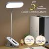 Rechargeable Clip On Led Desk Lamp Flexible Gooseneck Eye Caring Flicker Free For Study Home Office Dorm Reading Work