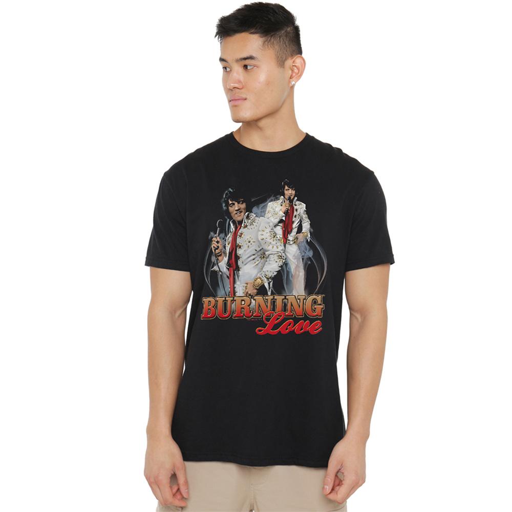 Elvis Presley Unisex Adult Burning Love T-Shirt