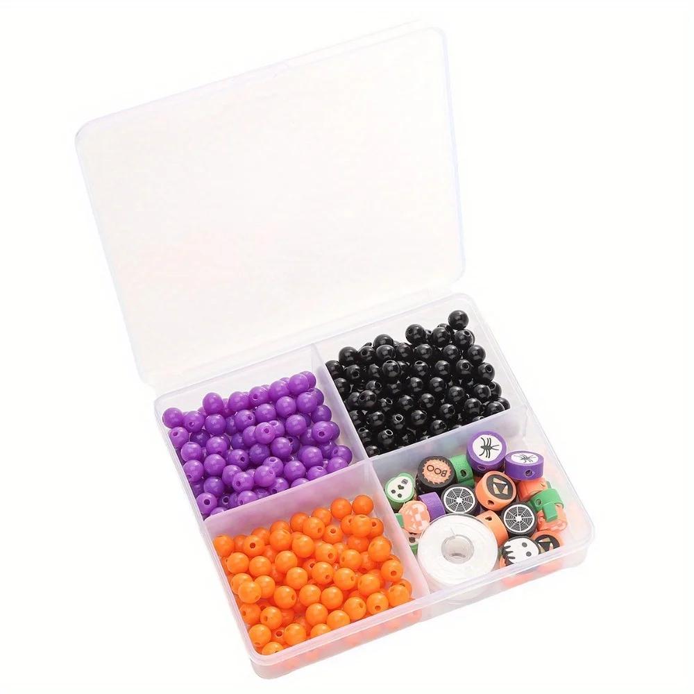 1 Box Halloween Polymer Clay Beads Charms Friendship Bracelet Necklace Earring Jewelry Making Kit Accessories for DIY