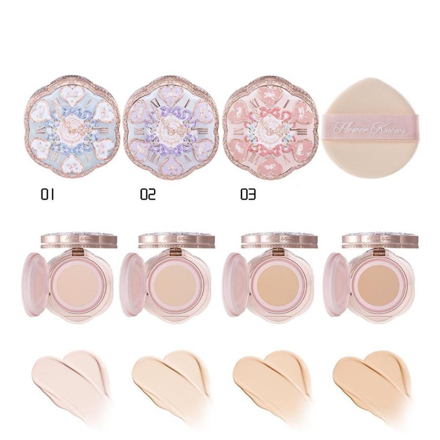 Flower Knows Garden Collection Lip Cream Blusher Air Cushion CC Cream Liquid Foundation Fruity Perfume Makeup Gift Box 10pcs