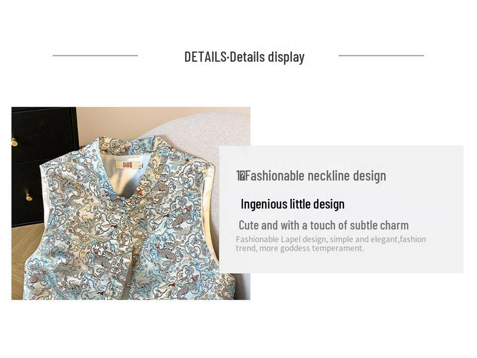 Elegante Chaleco Jacquard Estilo Chino - Nuevo Traje Tang Sin Mangas para Mujer Primavera/Otoño