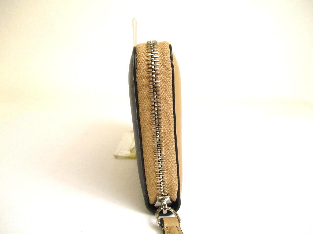 Authentic FENDI Peekaboo Beige Leather Zip Around Long Wallet #a899  Refurbished