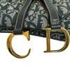 Dior Trotter Canvas Saddle Shoulder Bag Navy Canvas Used