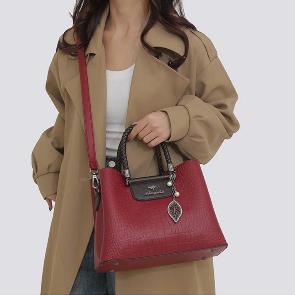 Genuine Fashion 3 Layers Luxury Handbags Women Bags Designer High Quality Leather Crossbody Bags for Women 2026 Shoulder Bag