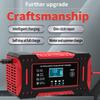 6A 12V Intelligent Car Battery Charger Car and Motorcycle Battery Charging Unit Lead-Acid Battery Repair LCD Display